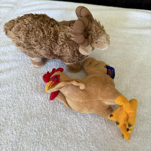 Kids Amela Brown Ram & Chicken Stuffed Animals Plush Toys One Size